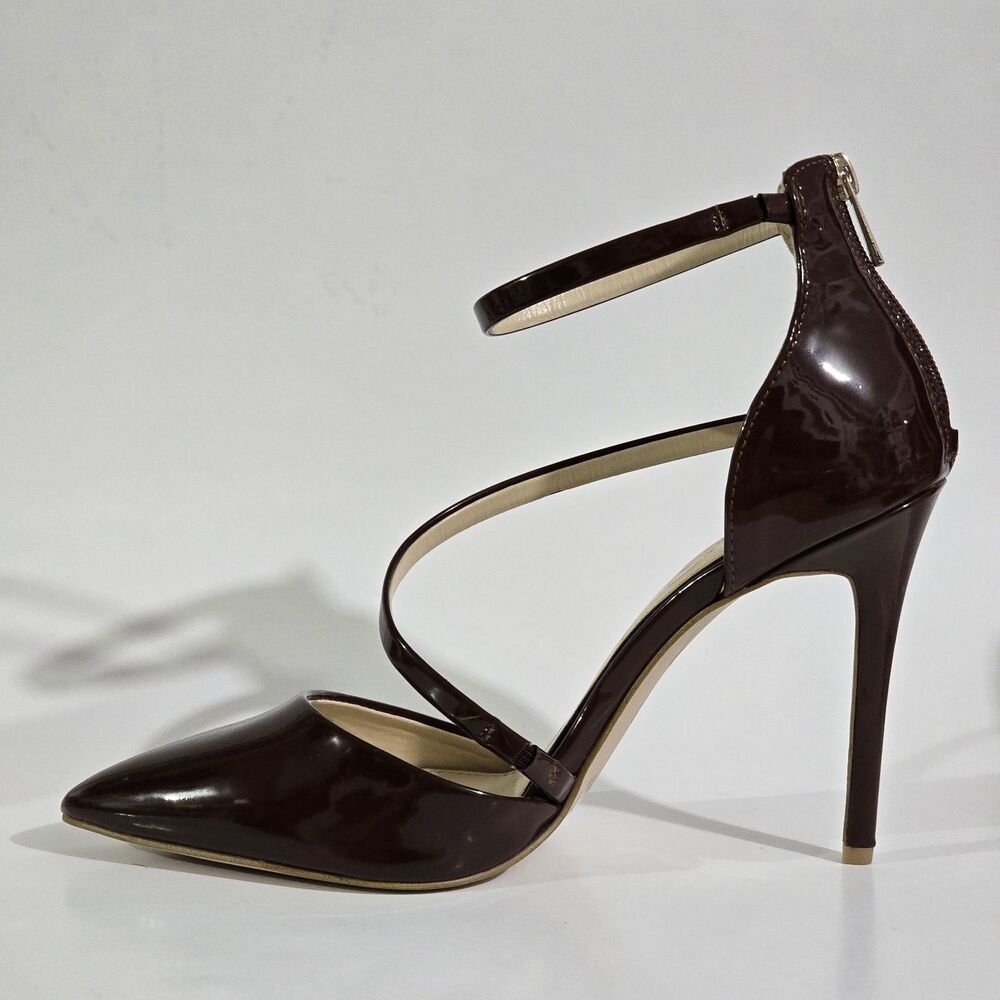 Jessica Simpson - Size 10 - High Heel - Stilleto Patent Faux Leather - Brown - Picture 5 of 10
